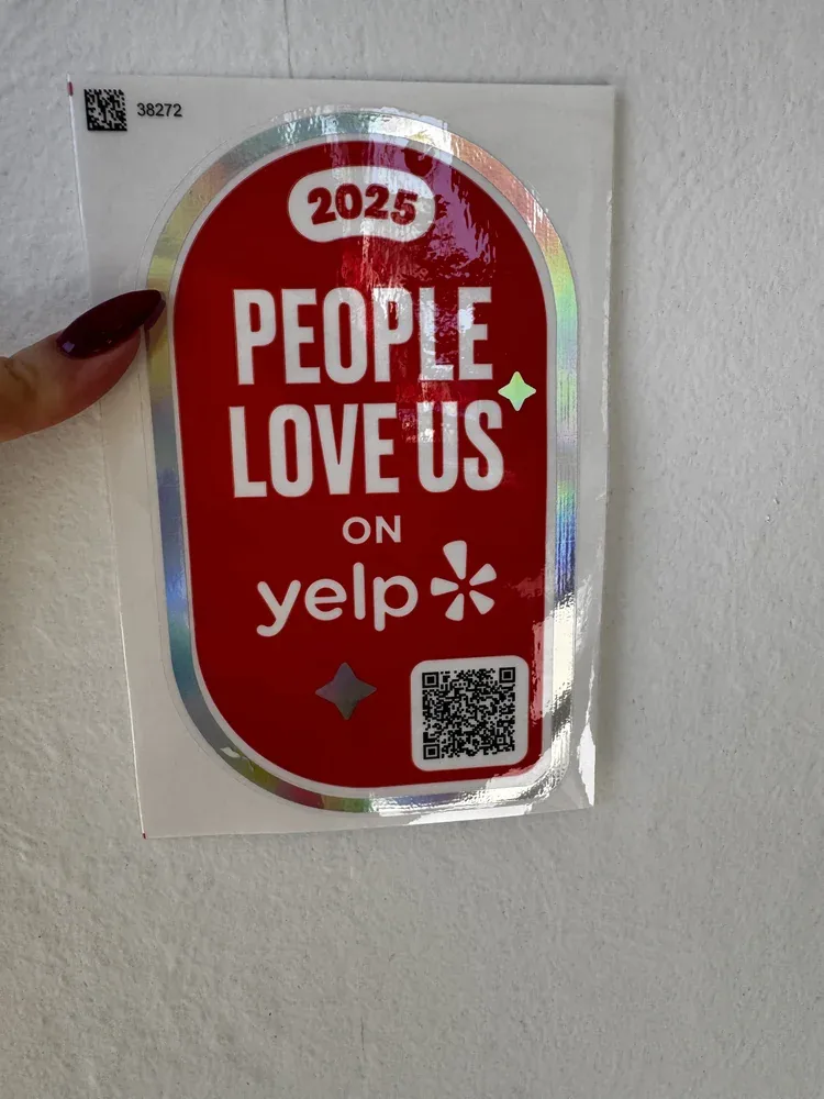 People Love Us on Yelp 2025 award sticker at Laura Psychic Reader